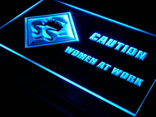 Caution Women at Work Funny Home Neon Light Sign